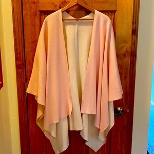 REVERSIBLE LIGHT PINK AND IVORY CAPE